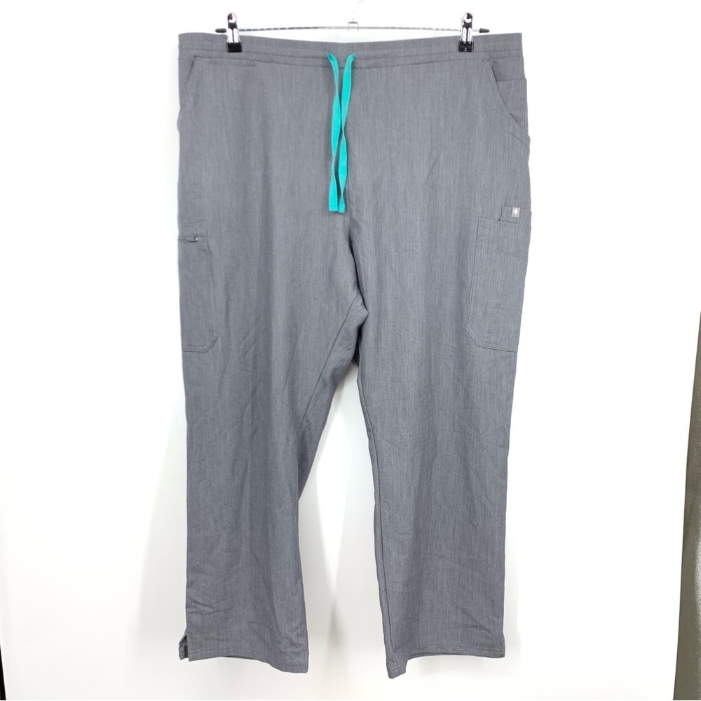 FIGS‎ Women Size XXL Petite XXLP Pants Scrubs Technical Collection Gray Straight